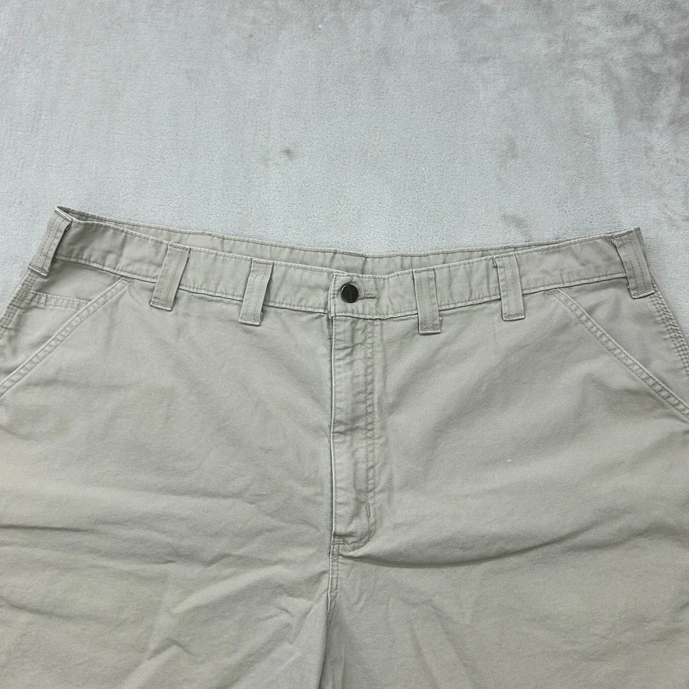 Carhartt Carpenter Shorts Mens 44 Tan B144-TAN Original Fit Canvas Workwear